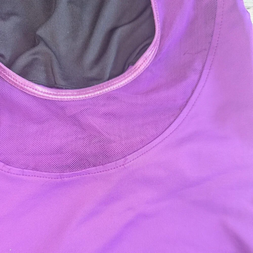 Danznmotion Twist Front Dance Leotard | Sparkling Grape | Child 12/14